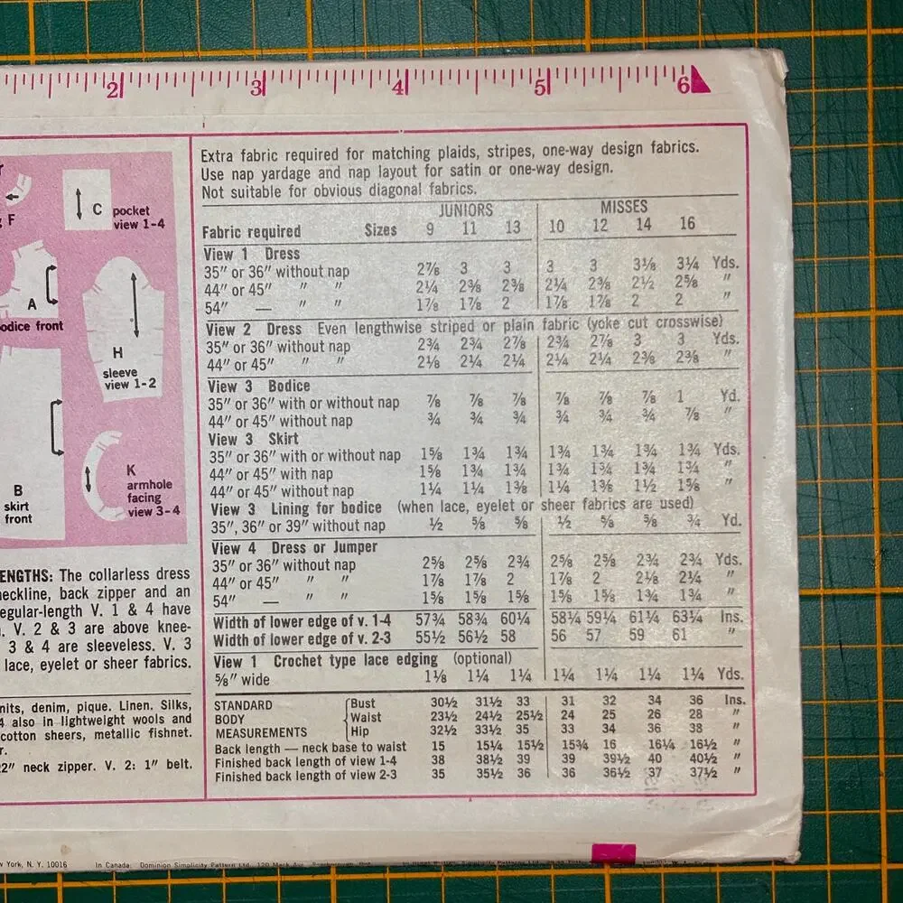 Vtg 1967 Simplicity 7300 Mod Dress Jumper Sewing Pattern Size 12 Bust 32 FF